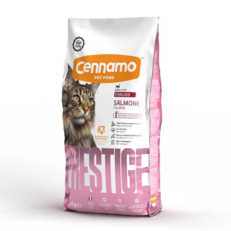 Cennamo Prestige Ξηρά Τροφή Γάτας Sterilised Salmon 1.5kg