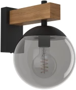 Φωτιστικό Επίτοιχο Eglo 900671 BUFALATA Καφέ (Brown)|Μαύρο Ματ (Black Mat)