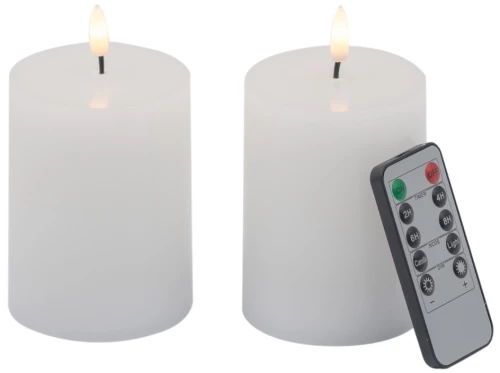 Artekko Flame Λευκά Κεριά Led με Τηλεχειριστήριο (7.6x7.6x10.2)cm 2pcs Artekko 480320-WHIT