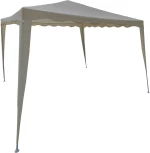 Κιόσκι Gazebo pakoworld μεταλλικός σκελετός - ύφασμα μπεζ 3x3m