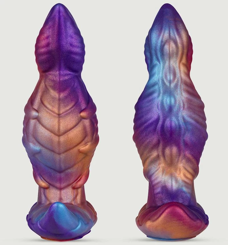 Πρωκτική Σφήνα Σιλικόνης Small Monster Silicone Butt Plug 14 x 4,8 cm - Πολύχρωμη