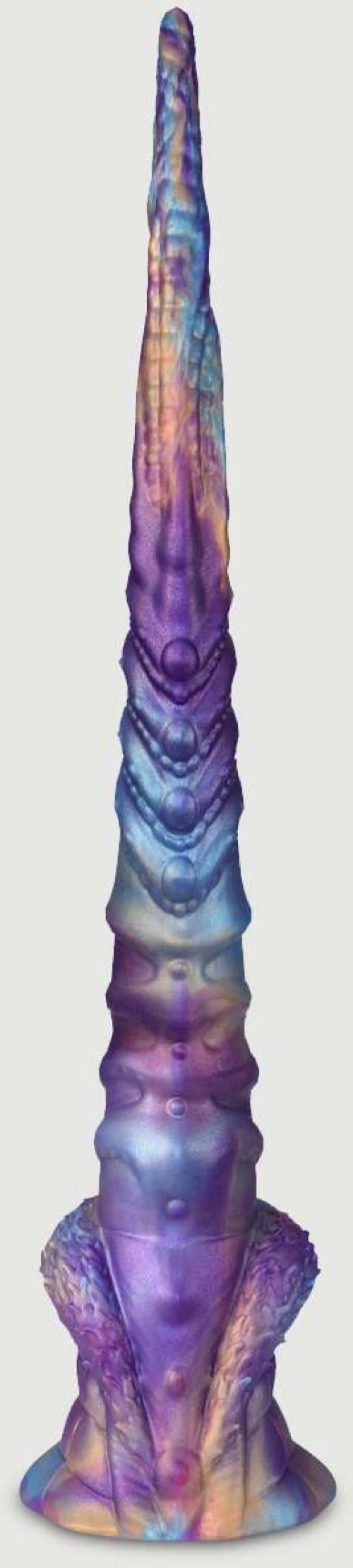 Τεράστιο Dildo Σιλικόνης Alien Huge Anal Liquid Silicone Dildo 44,5 cm - Πολύχρωμο