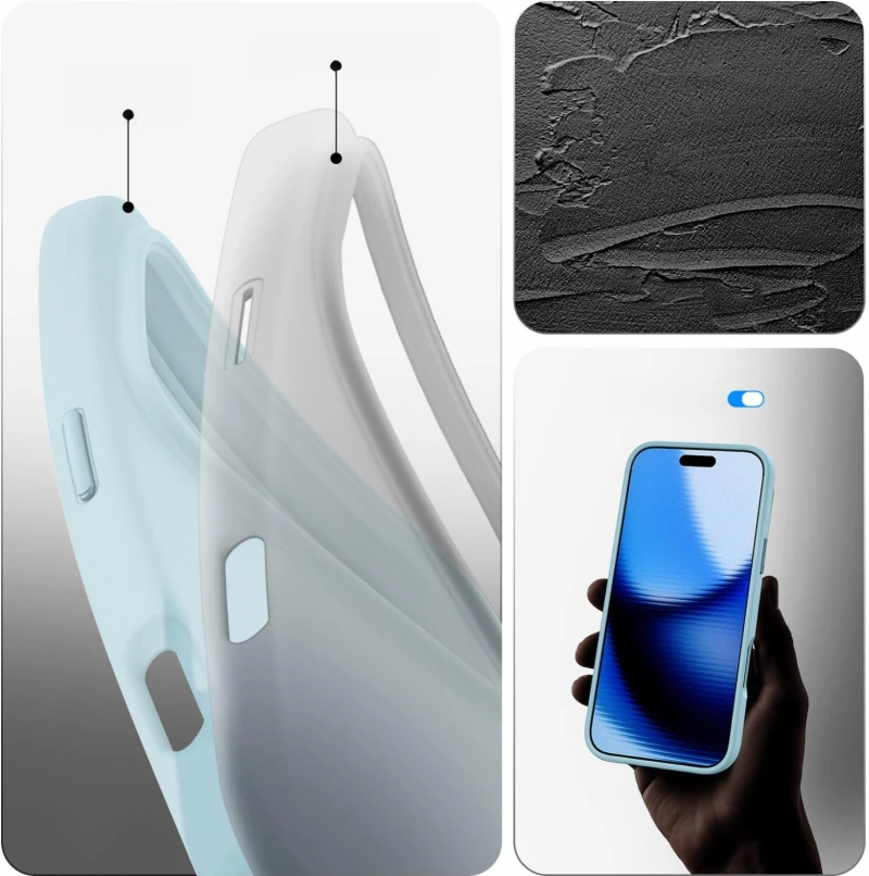 Θήκη iPhone 17 Pro Max Spigen Silicone Fit MagFit Ανθεκτική Σιλικόνης με MagSafe - Mute Blue (ACS10273)