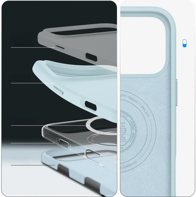 Θήκη iPhone 17 Pro Max Spigen Silicone Fit MagFit Ανθεκτική Σιλικόνης με MagSafe - Mute Blue (ACS10273)