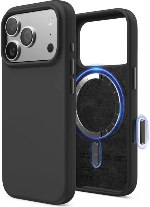 Θήκη iPhone 17 Pro Elago Magnetic Silicone Case Premium Σιλικόνης με MagSafe - Black (ES17MSSC63PRO-BK)