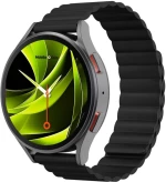 Λουράκι Smartwatch 22mm Mobile Origin Easy Strap Magnetic Universal Μαγνητικό Σιλικόνης - Black (MO-ESM22-BLK)