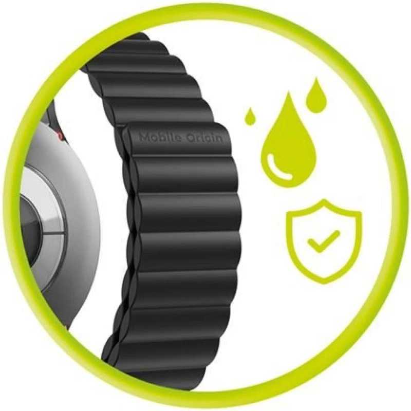 Λουράκι Smartwatch 22mm Mobile Origin Easy Strap Magnetic Universal Μαγνητικό Σιλικόνης - Black (MO-ESM22-BLK)