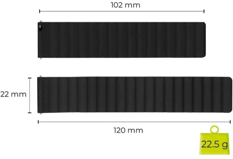 Λουράκι Smartwatch 22mm Mobile Origin Easy Strap Magnetic Universal Μαγνητικό Σιλικόνης - Black (MO-ESM22-BLK)