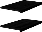 vidaXL Περβάζια παραθύρων 2 τεμ. Σκ. Καφέ 70x40x2 εκ. Μασίφ Ξύλο Δρυός