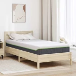 vidaXL Στρώμα Λευκό και Γκρι 90 x 190 cm Τσέπες ελατηρίων