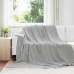 vidaXL Κουβέρτα Γκρι 220 x 240 cm Μαλλί