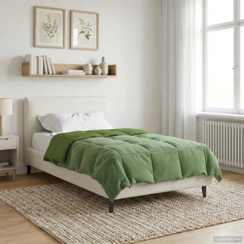 vidaXL Κουβέρτα ολόκληρου του χρόνου Πράσινο 155 x 200 εκ. Μικροΐνες