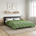 vidaXL Χειμερινό Παπλωματοθήκη Πράσινο 220 x 260 cm Μικροΐνες