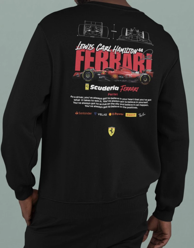 Hamilton x Ferrari Φούτερ - WHITE