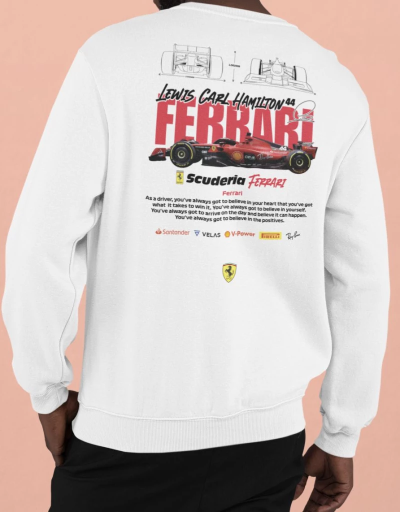 Hamilton x Ferrari Φούτερ - WHITE