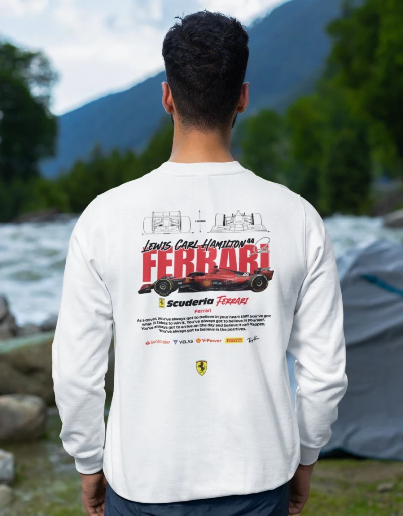 Hamilton x Ferrari Φούτερ - WHITE
