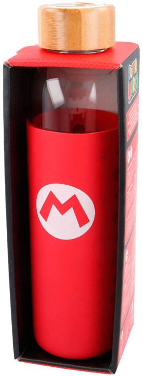 Nintendo Super Mario Bros silicone cover glass bottle 585ml
