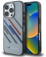 BMW Motosport IML Random Stripes iPhone 16 Pro Case - Gray