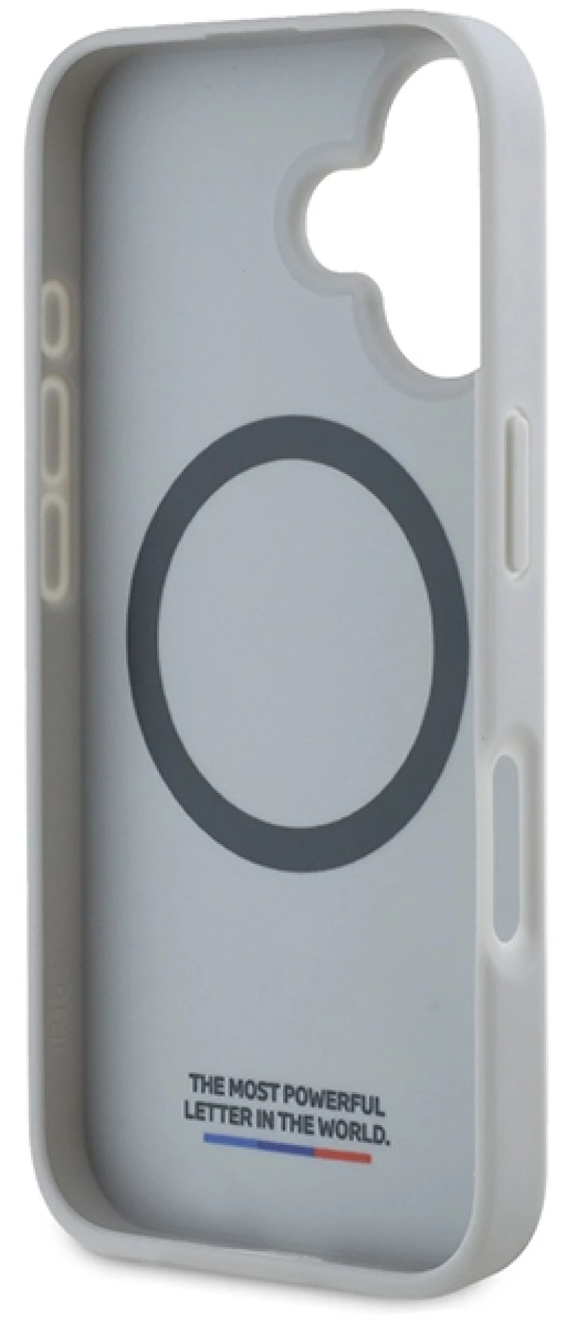 BMW M Carbon Tricolor Line MagSafe iPhone 16 Case - Gray
