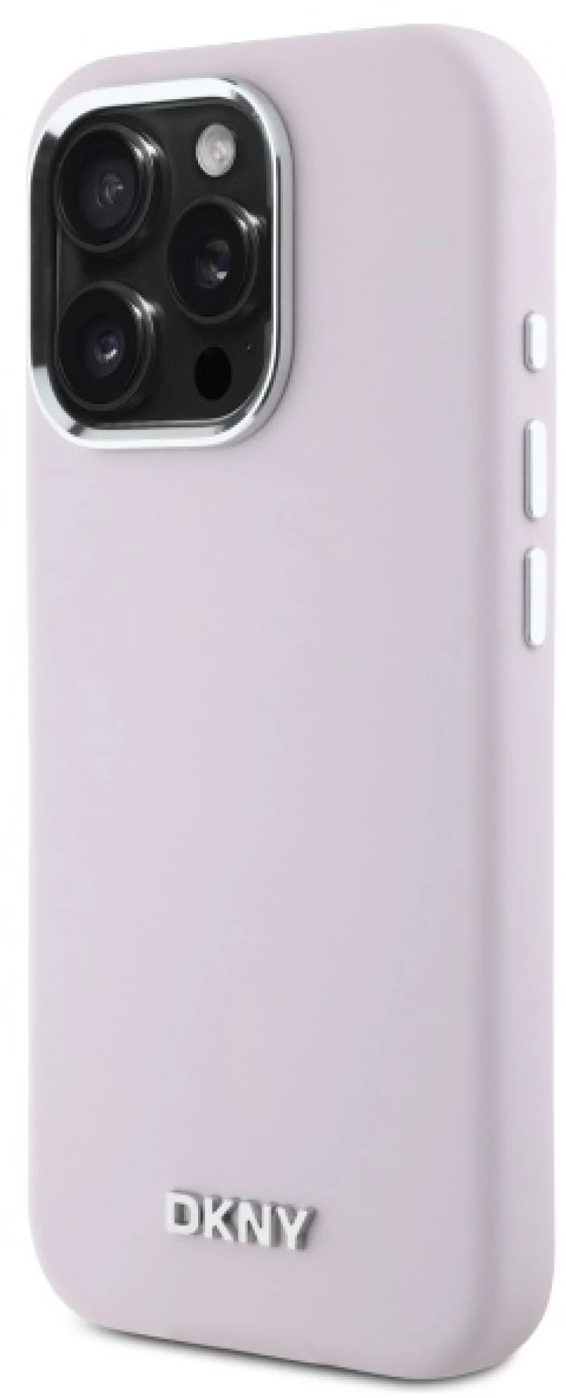 DKNY Liquid Silicone Small Metal Logo MagSafe iPhone 16 Pro Max Case - Pink