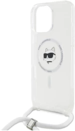 Karl Lagerfeld IML Choupette Head & Cord Magsafe iPhone 16 Pro Case - Clear