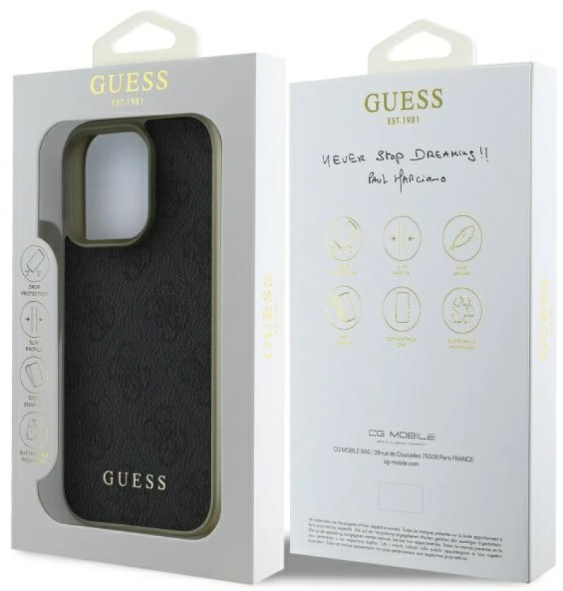 Guess 4G Charms Collection case for iPhone 16 Pro Max - black