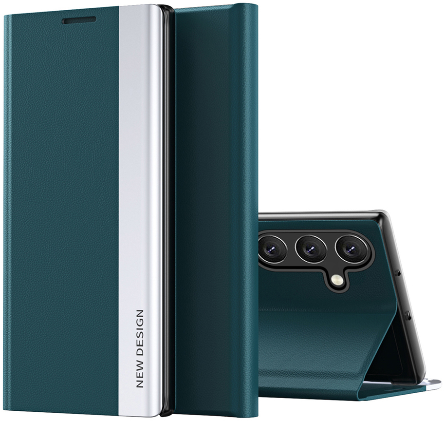 Sleep Case Pro Samsung Galaxy S25 Case with Flip and Stand - Green