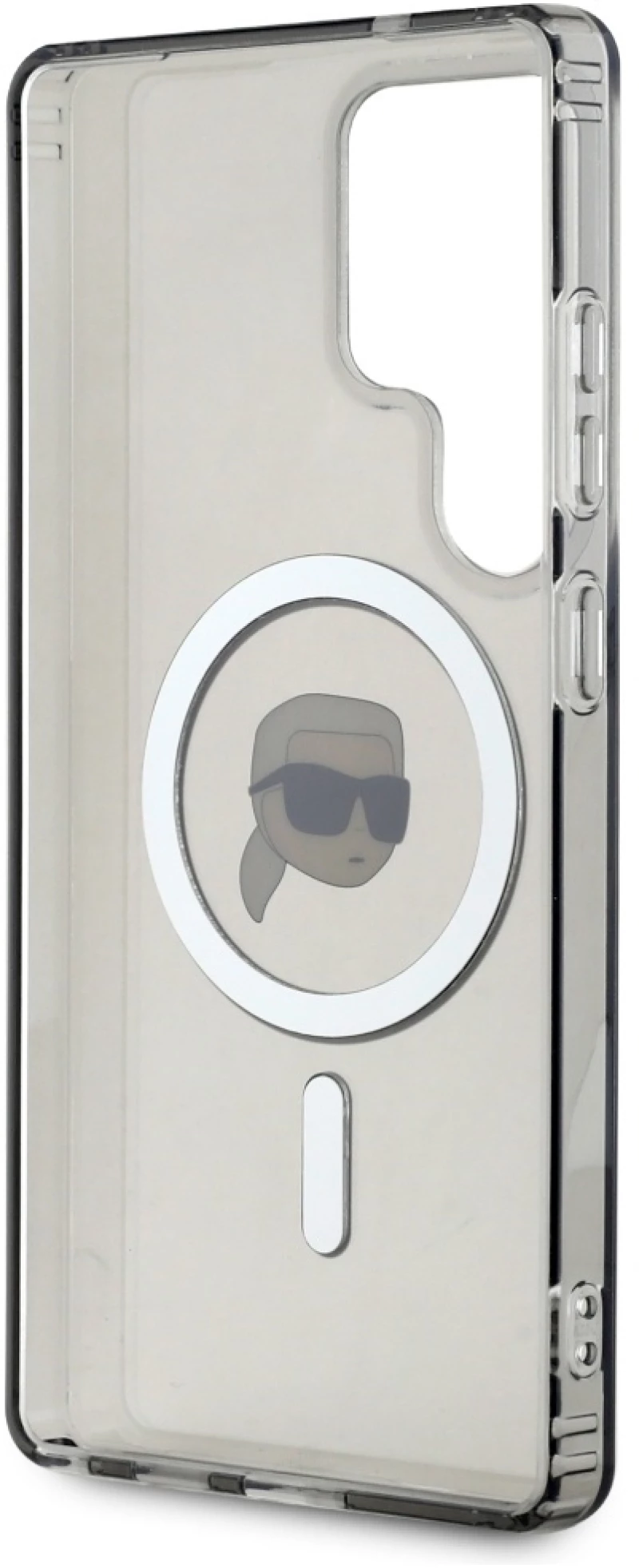 Case Karl Lagerfeld Button Karl Head Printed Logo MagSafe Samsung Galaxy S25 Ultra black