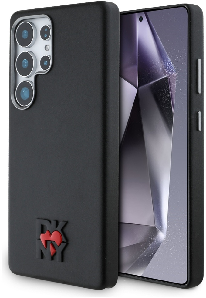 DKNY Leather Heart of NY Case for Samsung Galaxy S25 Ultra - Black