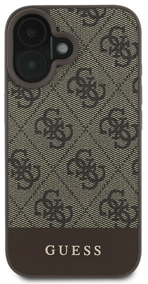 Guess 4G Bottom Stripe Case for iPhone 16 Plus 6.7" - Brown