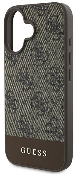 Guess 4G Bottom Stripe Case for iPhone 16 Plus 6.7" - Brown