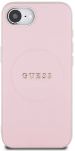 Guess Grained Ring MagSafe iPhone 16e Case - Pink