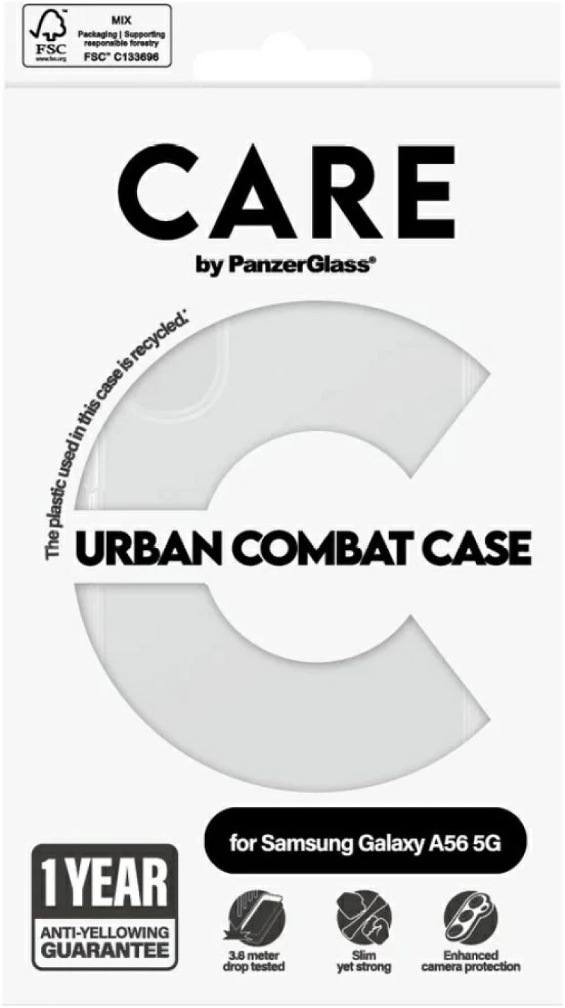 CARE by PanzerGlass Flagship Urban Combat Case for Samsung Galaxy A56 5G - Transparent