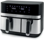 Life In Sync Air Fryer με Διπλό Αποσπώμενο Κάδο 8.6lt Ασημί
