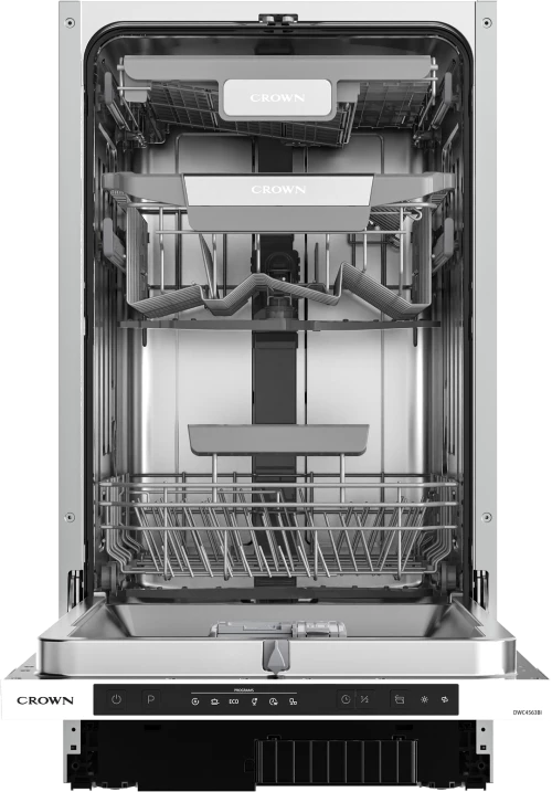 Crown DWC4563BI Εντοιχιζόμενο πλυντήριο πιάτων για 10 Σερβίτσια , C , Π44,5εκ.
