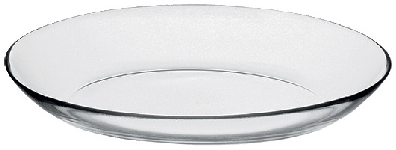 Iconic γυάλινο πιάτο φαγητού διάφανο σετ εικοσιτεσσάρων τεμαχίων 21x3.5 εκ