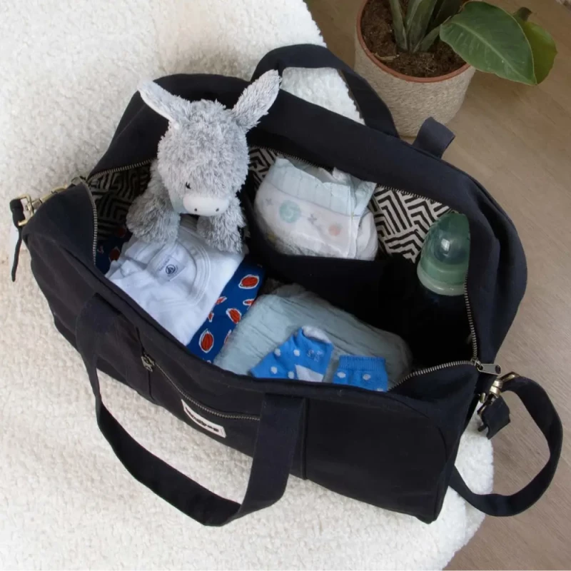 Hindbag Τσάντα Μαιευτηρίου Basile Black | Οργανική Τσάντα Αλλαγής Μωρού
