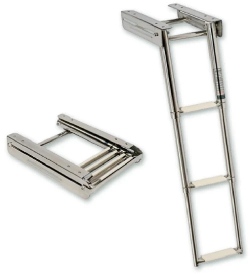 Osculati Σκάλα Με 3 Σκαλιά Συρταρωτή Με Ασφάλεια Inox - 30x88cm