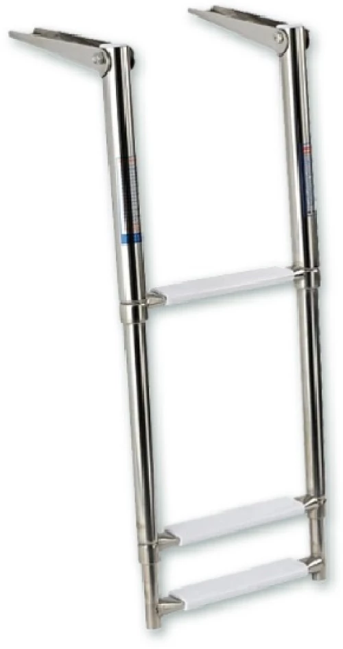 Σκάλα Με 3 Σκαλιά Τηλεσκοπική Inox 316 - 21x(37-89)cm