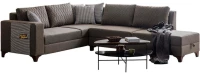Καναπές - Κρεβάτι Γωνιακός Loft 752EST1356 230x285x80cm Brown