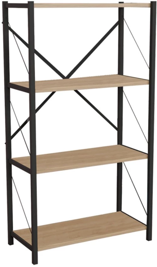 Βιβλιοθήκη Jackrey 321-000010 60x30x114cm Oak-Black