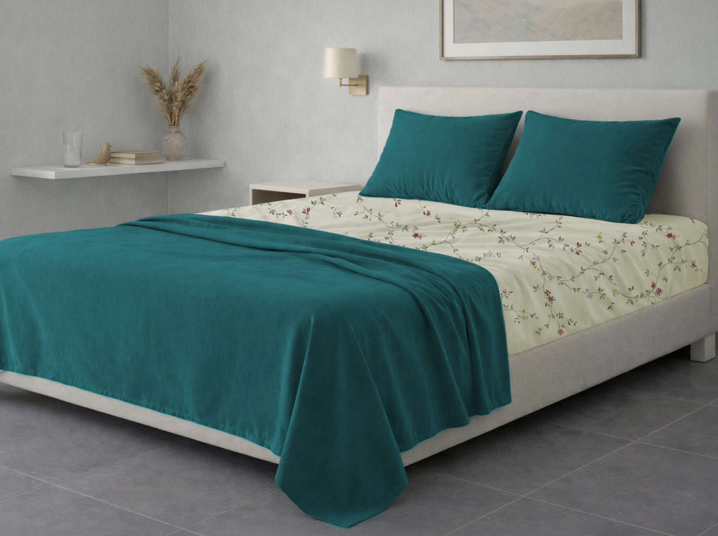 Σετ σεντόνια 4τμχ υπέρδιπλα 240x270-180x200+35 Βαμβακερά 100% εμπριμέ/μονόχρωμα 007443011Σ78Χ94