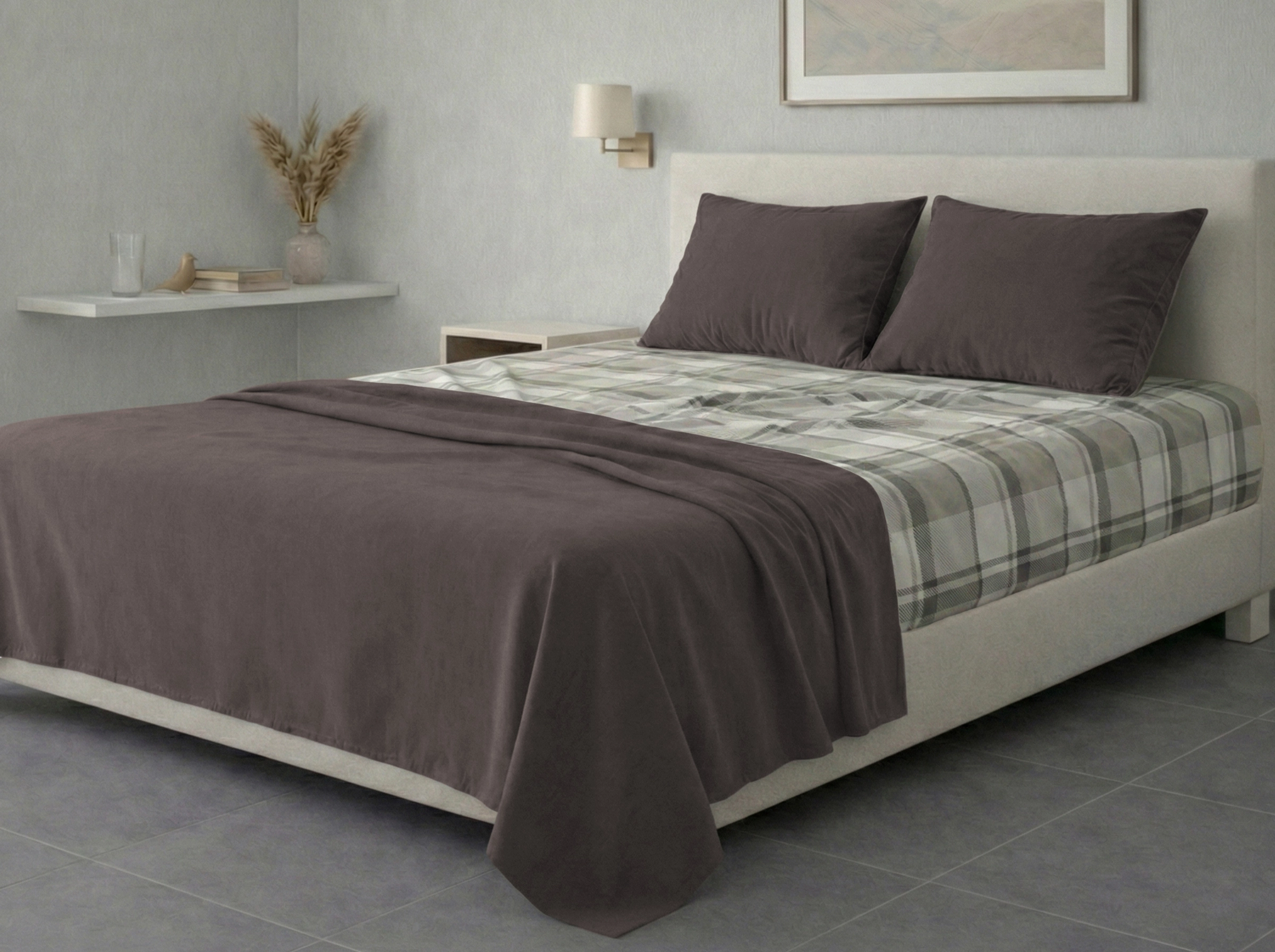 Σετ σεντόνια 4τμχ υπέρδιπλα 240x270-180x200+35 Βαμβακερά 100% εμπριμέ/μονόχρωμα 007443011Σ82Χ93