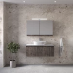 Σετ Έπιπλο Μπάνιου Sevilla Grey Μ101ΧΠ46ΧΥ50cm με Επιτραπέζιο Νιπτήρα