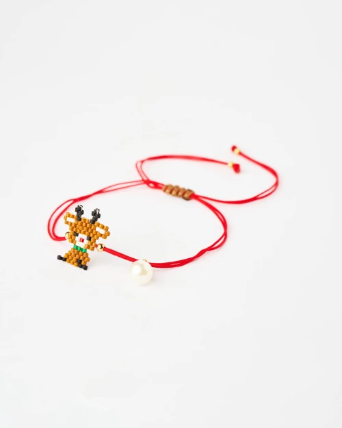 Festive Reindeer Miyuki Bracelet