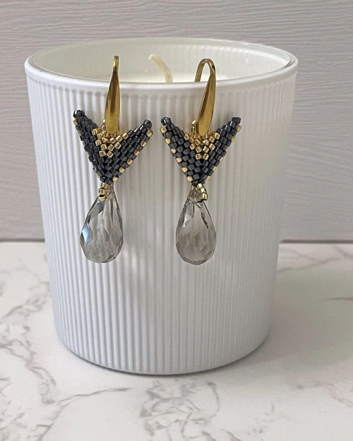 Miyuki wings with crystal drop