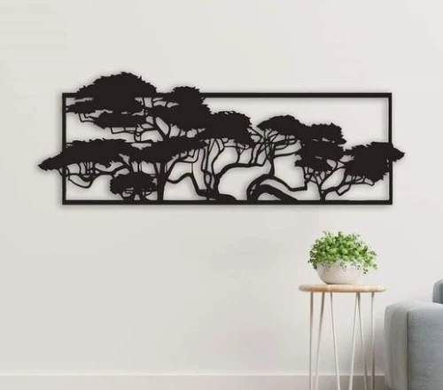 Intra απο ξύλο plywood 3mm-4mm πάχος – Πλαίσιο πίνακα τέχνης τοίχου δέντρων 50x60 cm INTRAVECTRY-MY560491