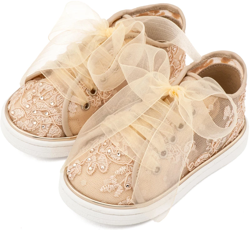 Babywalker Sneaker απο Ύφασμα Φιλντιρέ Λουλούδια LU6129