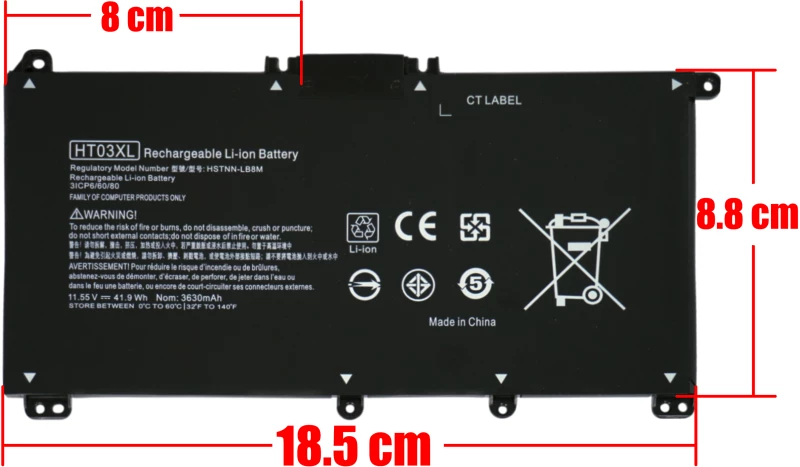 Μπαταρία Laptop - Battery for HP 470 G8 HW03XL (Κωδ. 1-BAT0183)