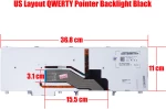 Πληκτρολόγιο Laptop Dell Latitude E5520 E5530 E6520 / Precision M4600 M4700 M6600 US BLACK Backlit Trackpoint ΟΡΙΖΟΝΤΙΟ ENTER ( Κωδ.40028USBACKLIT )